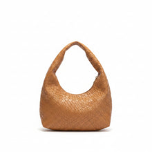 Margaux | Sac Besace Tressé Effet Croco - Camel