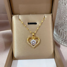 Emma | Collier Cœur Zircon Acier Inoxydable