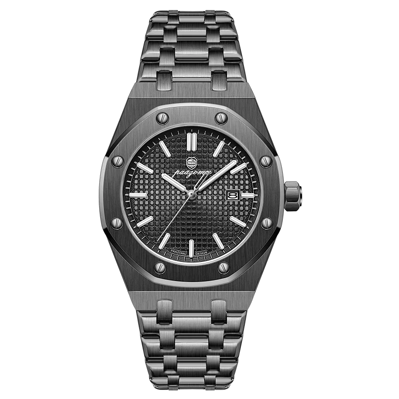 Victor | Montre Homme Carrée en Acier - Noir