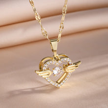 Emma | Collier Cœur Zircon Acier Inoxydable