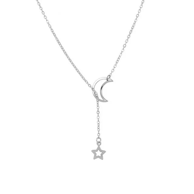 Luna | Collier Choker Lune & Étoile UNISEX - Argenté