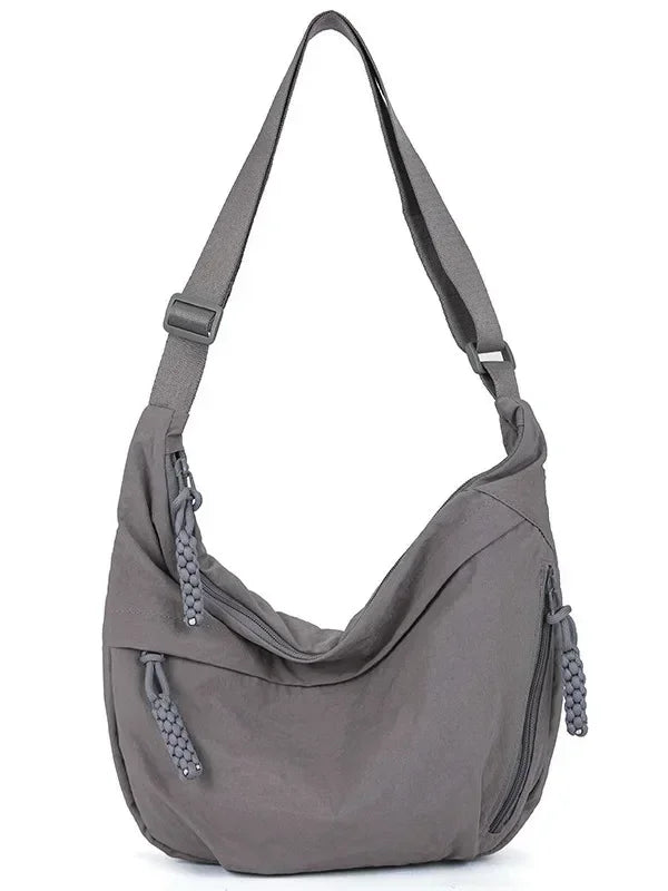 Manon | Sac Besace Souple pour Femme - Gris
