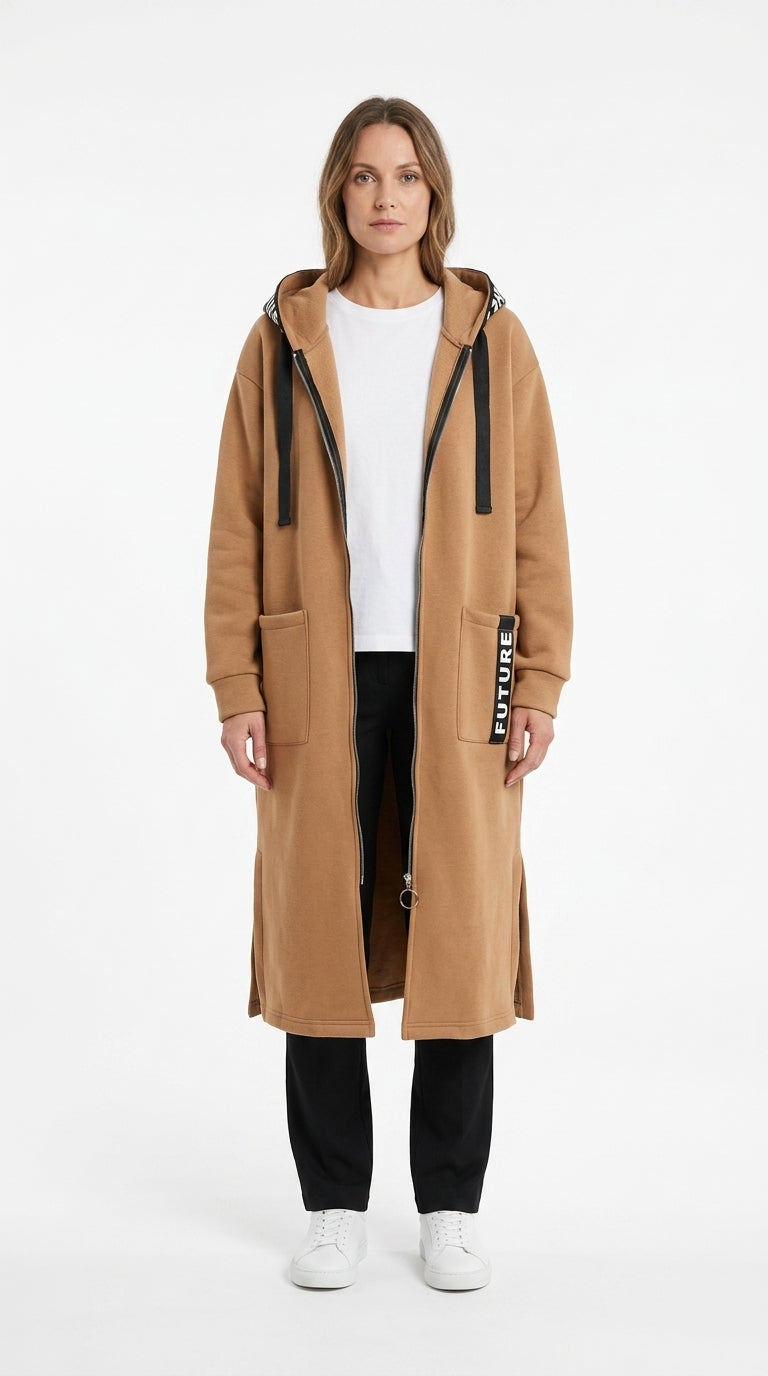 Maëlle | Manteau Sweat Oversize à Capuche