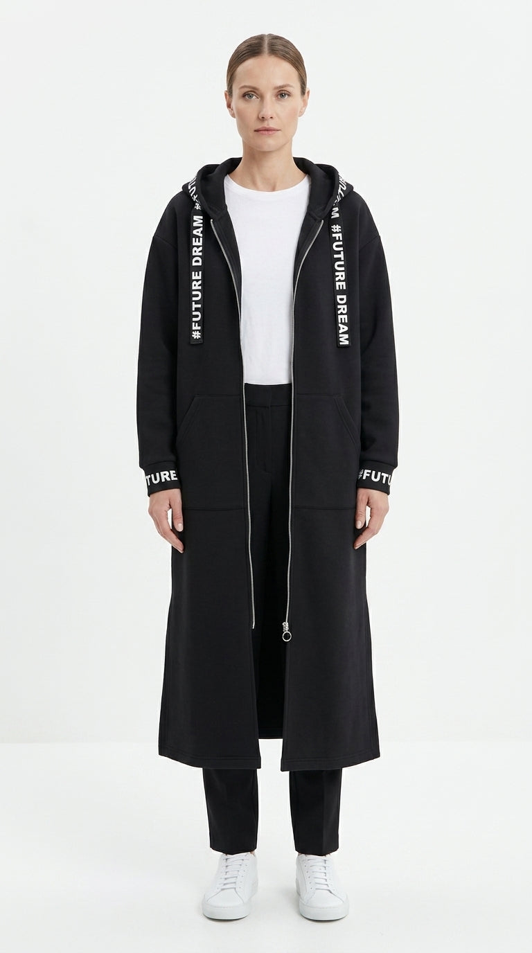 Maëlle | Manteau Sweat Oversize à Capuche