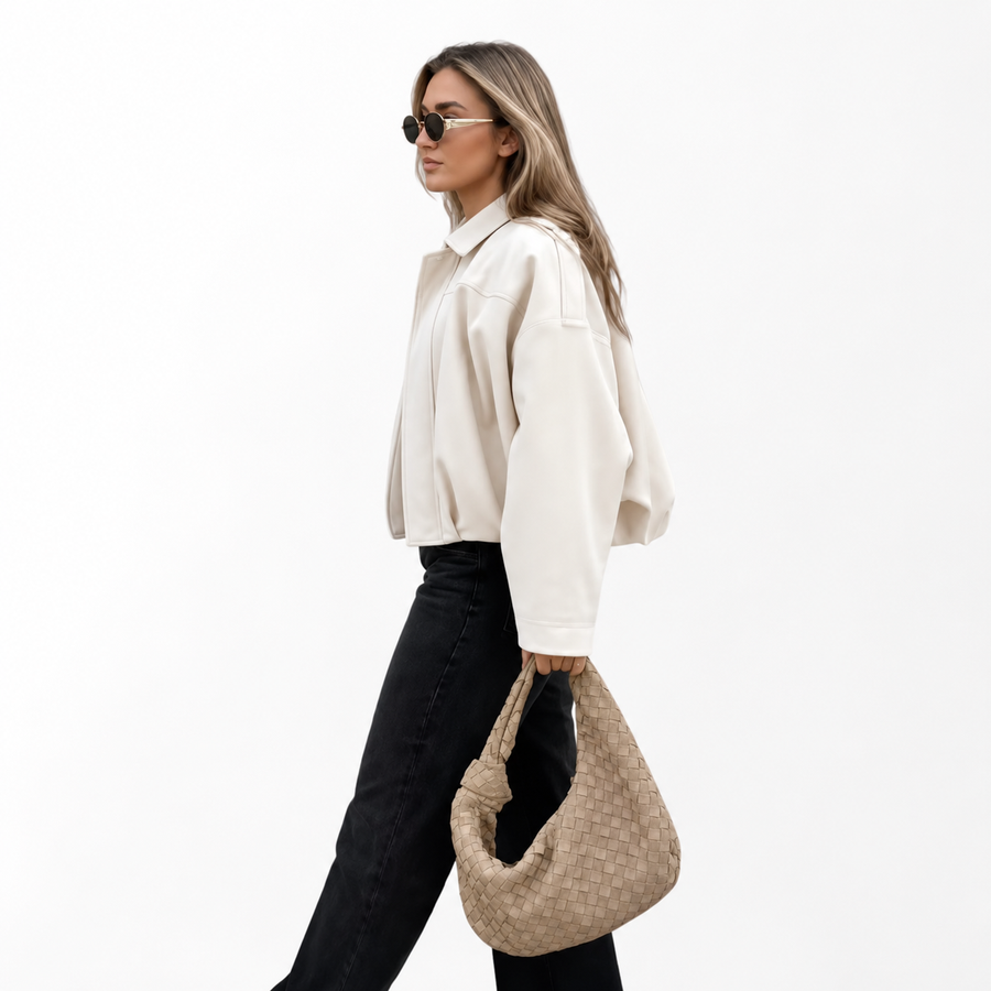 Élise | Veste Oversize Bombée - Crème