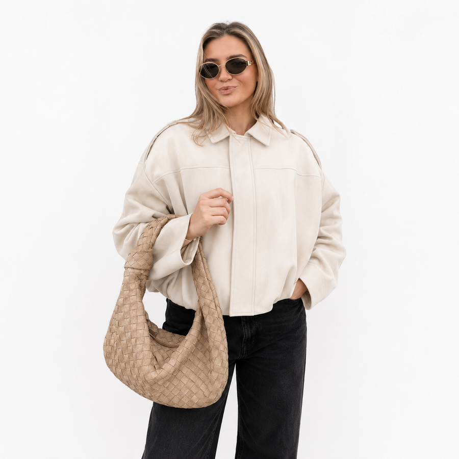 Élise | Veste Oversize Bombée - Crème