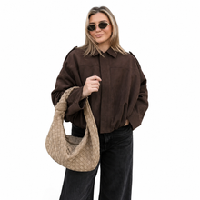 Élise | Veste Oversize Bombée - Chocolat