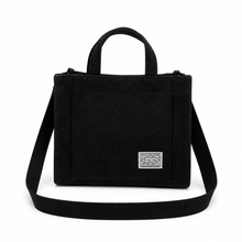 Léonie | Sac Cabas Velours Côtelé - Noir