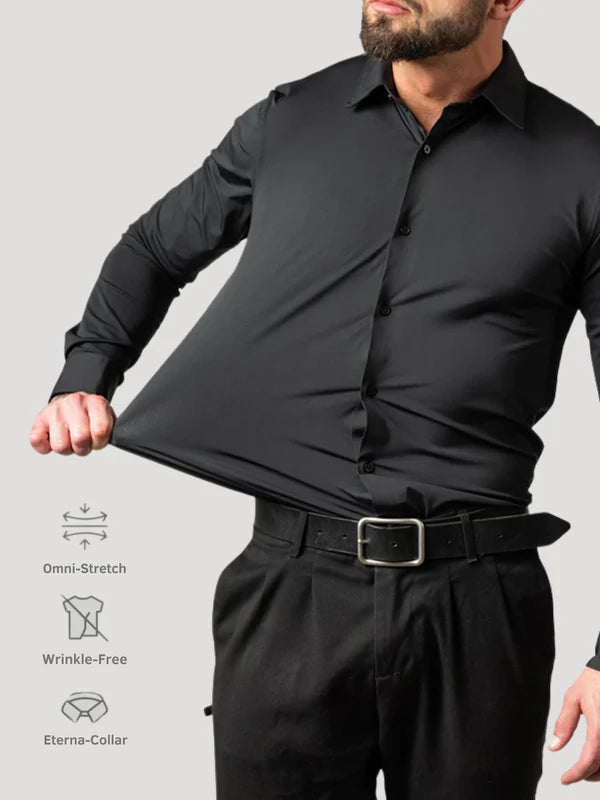 Léo | Chemise Homme Extensible Coupe Slim Infroissable - Bleu Roi