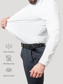 Léo | Chemise Homme Extensible Coupe Slim Infroissable - Bleu Ciel